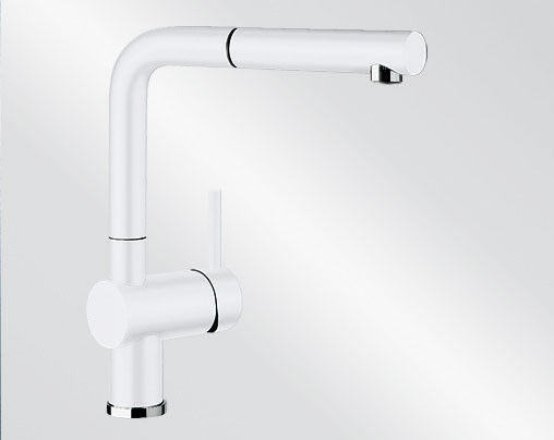 BLANCO 516710 Robinet Linus-S douche coulissante aspect céramique blanc éclatant