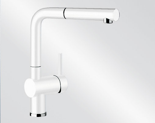 BLANCO 516692 Robinet Linus-S avec douche coulissante Silgranit-look blanc BLANCO 516692 Robinet Linus-S avec douche coulissante Silgranit-look blanc