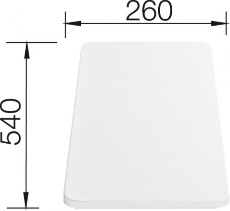 BLANCO 210521 Accessoires plaque a découper 540x260x20mm plastique