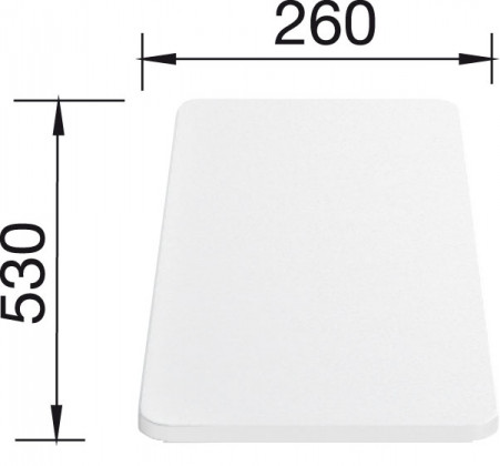 BLANCO 217611 Accessoires plaque a découper 530x260x17mm blanche