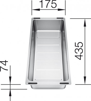 BLANCO 227689 Accessoires bol pour Subline 435x175x74mm inox