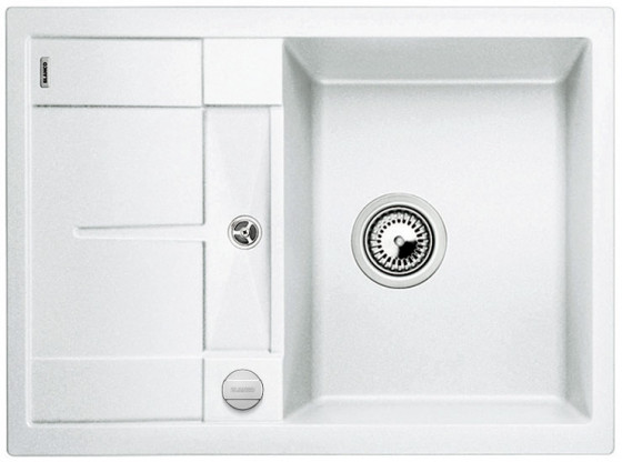 BLANCO 519576 Évier Metra 45 S Compact avec excentrique Silgranit PuraDur blanc BLANCO 519576 Évier Metra 45 S Compact avec excentrique Silgranit PuraDur blanc