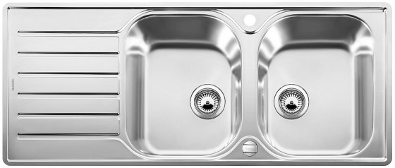 BLANCO 519713 Évier Lantos 8 S-IF Compact inox brossé avec excentrique
