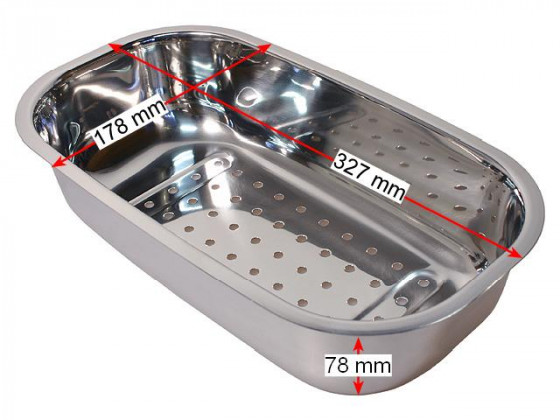 BLANCO 208195 accessoires bol perforé pour Median 45-8, Dana, Lantos 6 inox