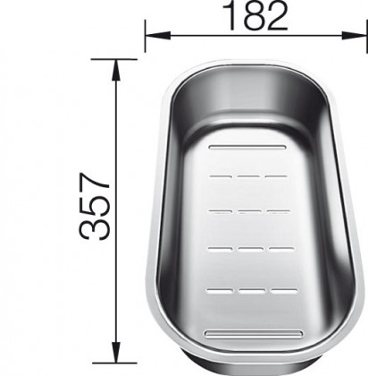 BLANCO 225253 Accessoires bol multi-usages pour Classic Pro 6S, 45 inox