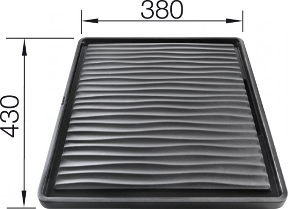 BLANCO 230734 Accessoires plaque égouttoir ondulée pour évier sous plan noir/gri