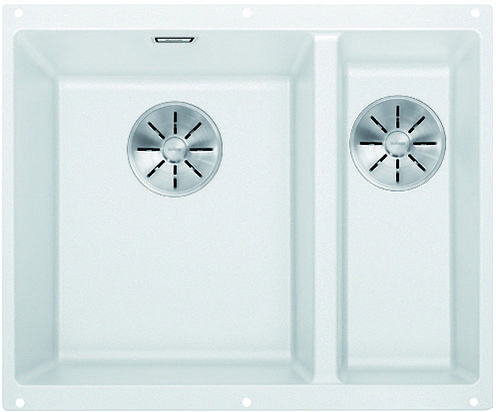 BLANCO 523552 Évier Subline 340/160-U InFino manuel Silgranit PuraDur blanc