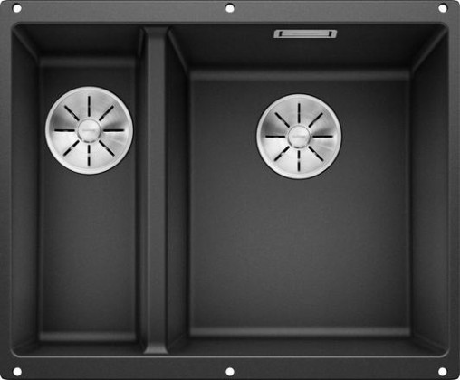 BLANCO 523558 Évier Subline 340/160-U InFino manual Silgranit PuraDur anthracite