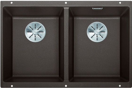 BLANCO 523583 Évier Subline 350/350-U InFino manuel Silgranit PuraDur café