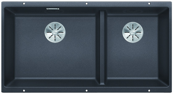 BLANCO 523585 évier Subline 480/320-U InFino manual Silgranit PuraDur gris roc