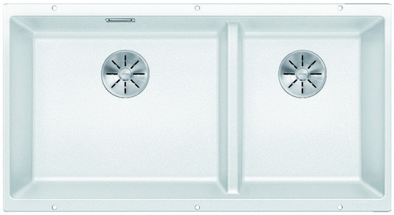 BLANCO 523588 Évier Subline 480/320-U InFino manuél Silgranit PuraDur blanc