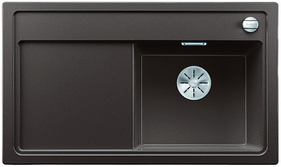 BLANCO 523818 Évier Zenar 45S-F InFino avec excentrique Silgranit PuraDur café