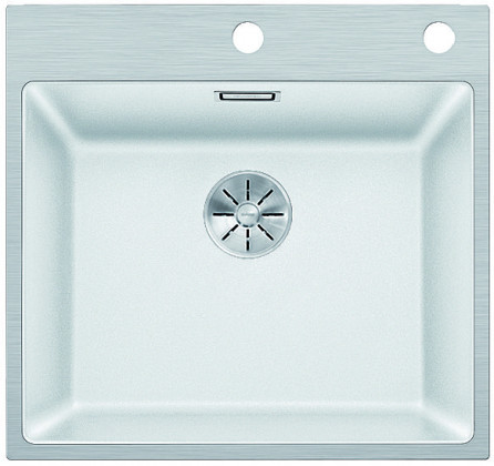 BLANCO 524112 Évier Subline 500-IF/A InFino avec tirette Silgranit PuraDur blanc