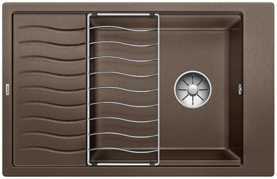 BLANCO 524853 évier Elon XL 6 S sans excentrique Silgranit PuraDur café