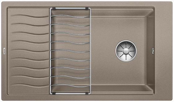 BLANCO 524877 Evier Elon XL 8 S Silgranit PuraDur tartufo