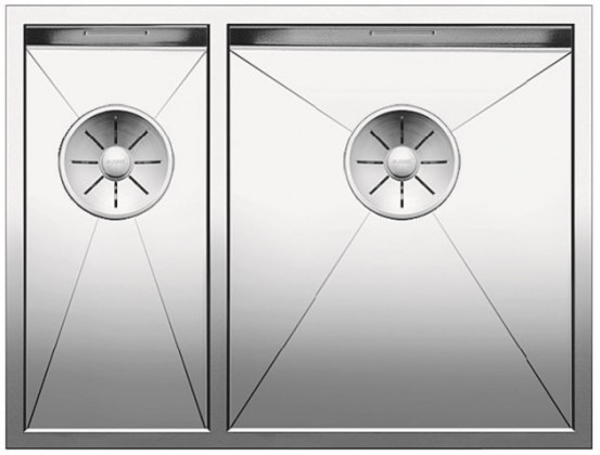 BLANCO 521614 Évier Zerox 340/180-U InFino sans tige inox soyeux brillant