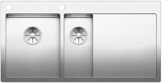 BLANCO 521646 évier Claron 6 S-IF InFino avec tige inox satin brillant