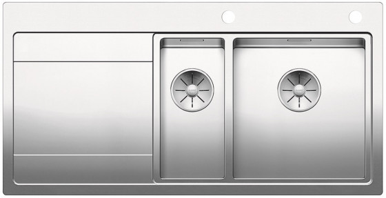 BLANCO 521662 Évier Divon II 6S-IF InFino sans excentrique inox satiné brillant