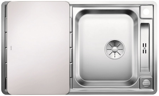 BLANCO 522102 évier Axis III 45S-IF InFino avec excentrique inox soie brillant