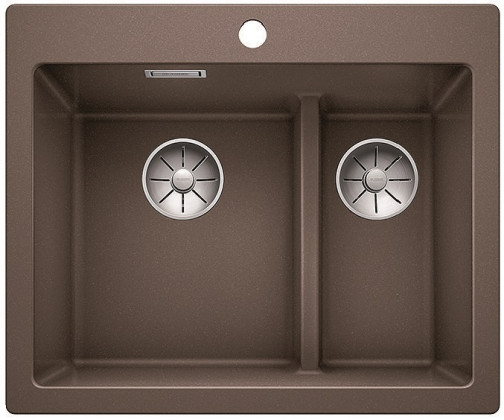 BLANCO 521698 évier Pleon 6 Split InFino sans excentrique Silgranit PuraDur café