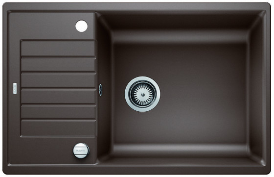 BLANCO 523272 évier Zia XL 6 S Compact avec excentrique Silgranit PuraDur café