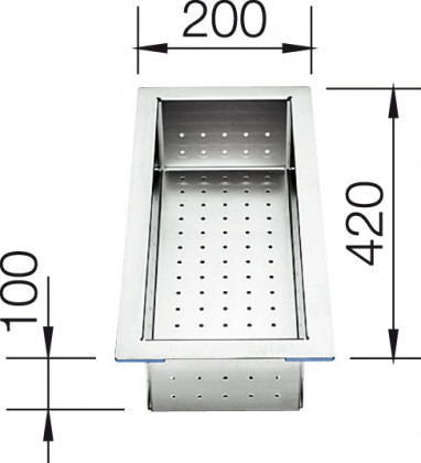 BLANCO 219649 Accessoires bol 420x200mm pour Zerox inox