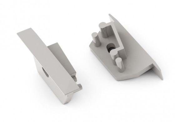 StrongLumio embouts pour profil Diagonal 14 gris (paire)