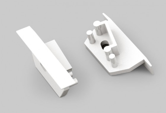 StrongLumio embouts pour profil Diagonal 14 blanc (paire)