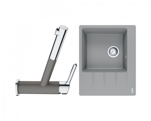 FRANKE Ensemble G215ŠK CNG 611-62 TL/2 pierre grise + FC 3055.084