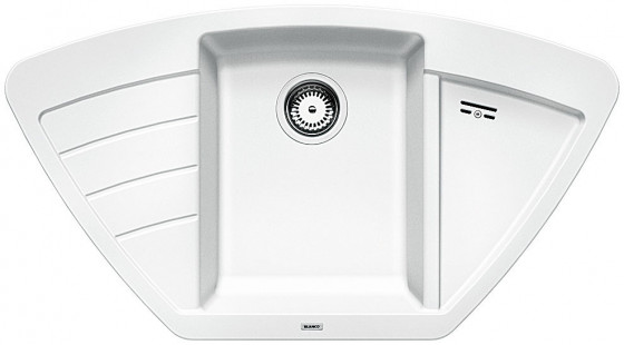 BLANCO 514758 Évier Zia 9 E sans excentrique Silgranit PuraDur blanc BLANCO 514758 Évier Zia 9 E sans excentrique Silgranit PuraDur blanc