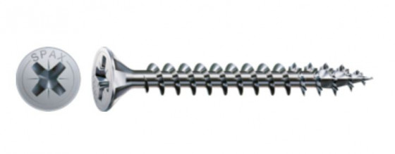 SPAX vis a bois 4,5x50mm tete fraisée PZ W 4C MH