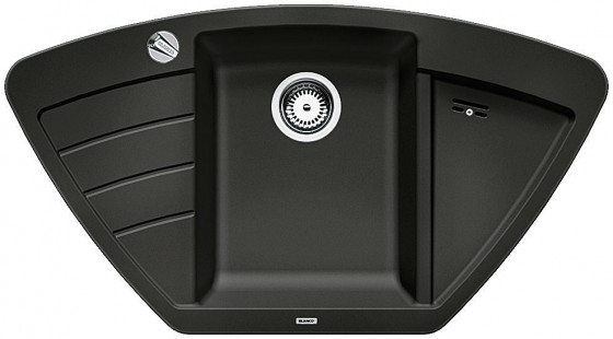 BLANCO 526030 évier Zia 9 E avec excentrique Silgranit PuraDur noir BLANCO 526030 évier Zia 9 E avec excentrique Silgranit PuraDur noir