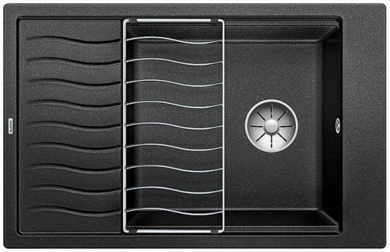 BLANCO 525883 évier Elon XL 6 S sans excentrique Silgranit PuraDur noir