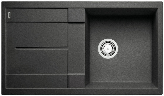 BLANCO 525919 Évier Metra 5 S sans excentrique Silgranit PuraDur noir