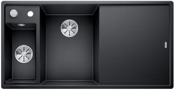 BLANCO 525849 évier Axia III 6 S InFino avec excentrique Silgranit PuraDur noir BLANCO 525849 évier Axia III 6 S InFino avec excentrique Silgranit PuraDur noir