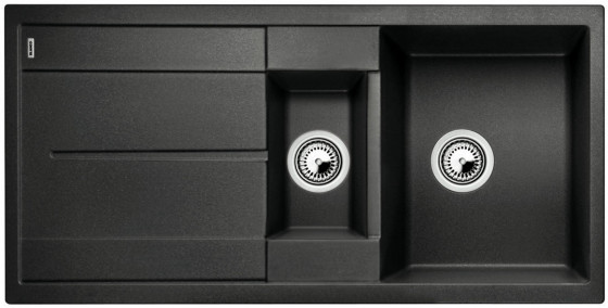 BLANCO 525927 Évier Metra 6 S sans excentrique Silgranit PuraDur noir