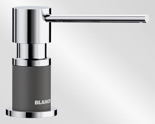 BLANCO 525817 Distributeur de savon Lato Silgranit gris roche/chrome