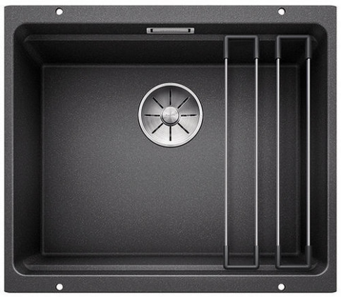 BLANCO 525887 Évier Etagon 500-U InFino sans excentrique Silgranit noir