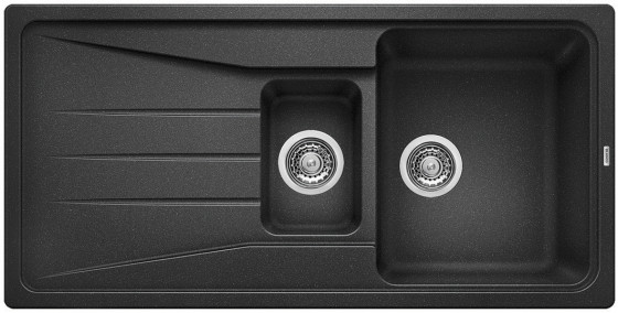 BLANCO 525975 Évier Sona 6 S sans excentrique Silgranit PuraDur noir