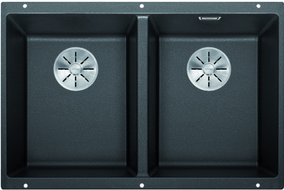 BLANCO 525987 Évier Subline 350/350-U InFino manuál Silgranit PuraDur noir