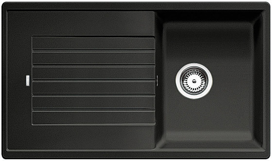 BLANCO 526011 Évier Zia 45 SL sans excentrique Silgranit PuraDur noir BLANCO 526011 Évier Zia 45 SL sans excentrique Silgranit PuraDur noir