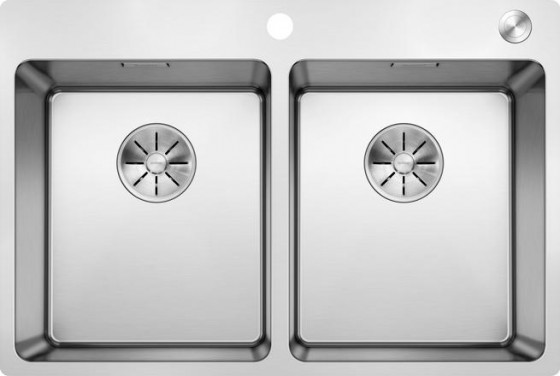 BLANCO 525248 Évier Andano 340/340-IF/A InFino PushControl inox satiné