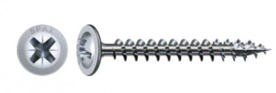SPAX vis a bois 4x20mm tete lenticulaire collerette PZ 4C MH