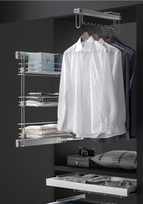 VIBO porte-manteau pour cintres, coulisse a sortie totale
