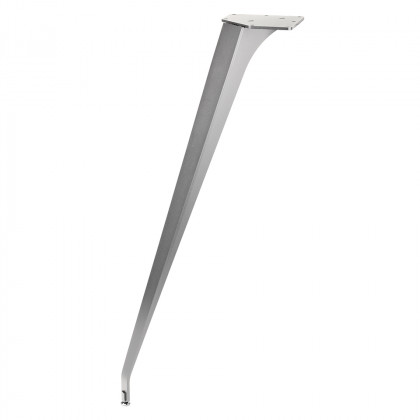 MILADESIGN ET N72026 pied de table chanfreiné argent 720mm
