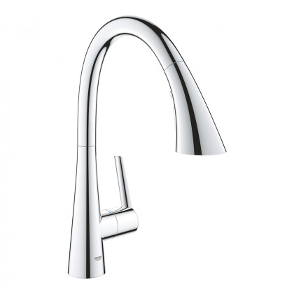 GROHE 32294002 Robinet Zedra C-sortie extractible aérateur 3 types de jet chromé