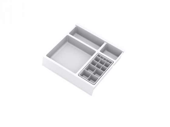 GOLLINUCCI organisateur de salle de bain avec accessoires 270mm blanc 241x242x53