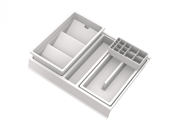 GOLLINUCCI organisateur de salle de bain avec accessoires 400mm blanc