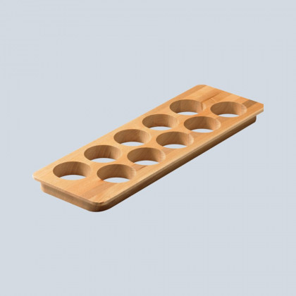 HETTICH 44934 Support OrgaTray pour pots d'épices, rangement debout, hetre verni