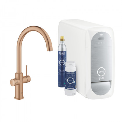 GROHE 31455DL1 Blue Home kit de démarrage bec C brossé Warm Sunset